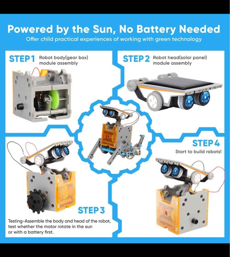 Solar Robot Creation Kit, Hobbies & Toys, Toys & Games on Carousell