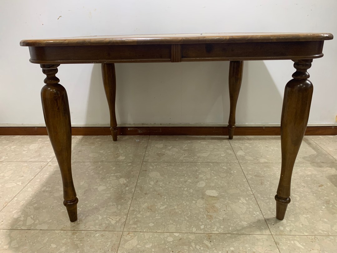 Timber Desk Table Solid Timber Dining Table, Furniture & Home Living, Furniture, Tables ...