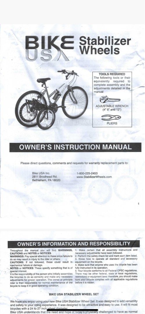 Stabilizer Wheel Sports Equipment Bicycles Parts Bicycles on