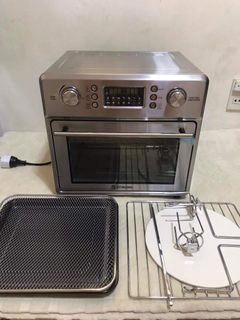 Stirling 25 Litre Digital Led Air Fryer Oven with 10" Pizza Stone,Tray & Accessories