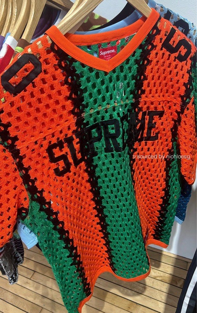 Supreme Crochet Football Jersey 'Black
