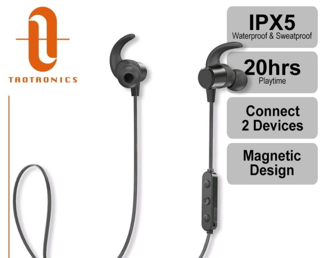 Taotronics wireless sales 5.0 magnetic earbuds