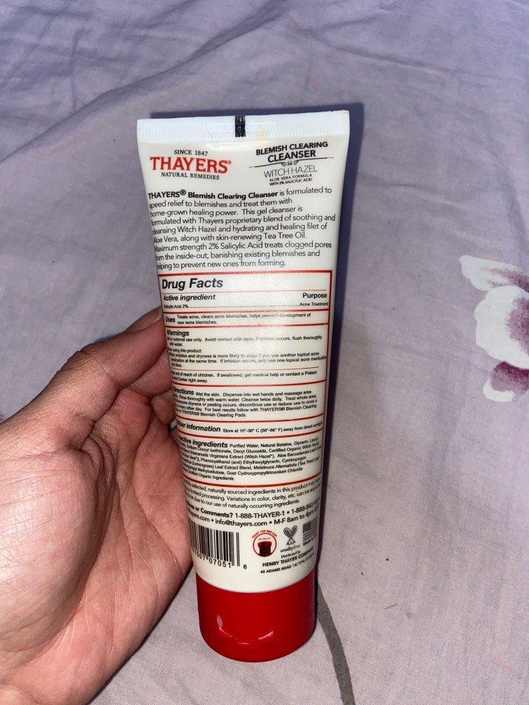 Thayers Blemish Clearing Cleanser in Lemon, Beauty & Personal Care ...