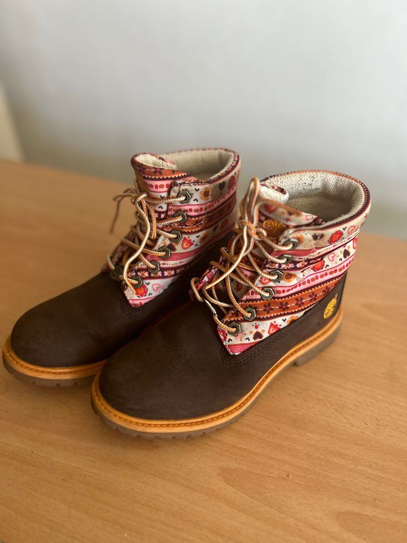 women in timberland boots