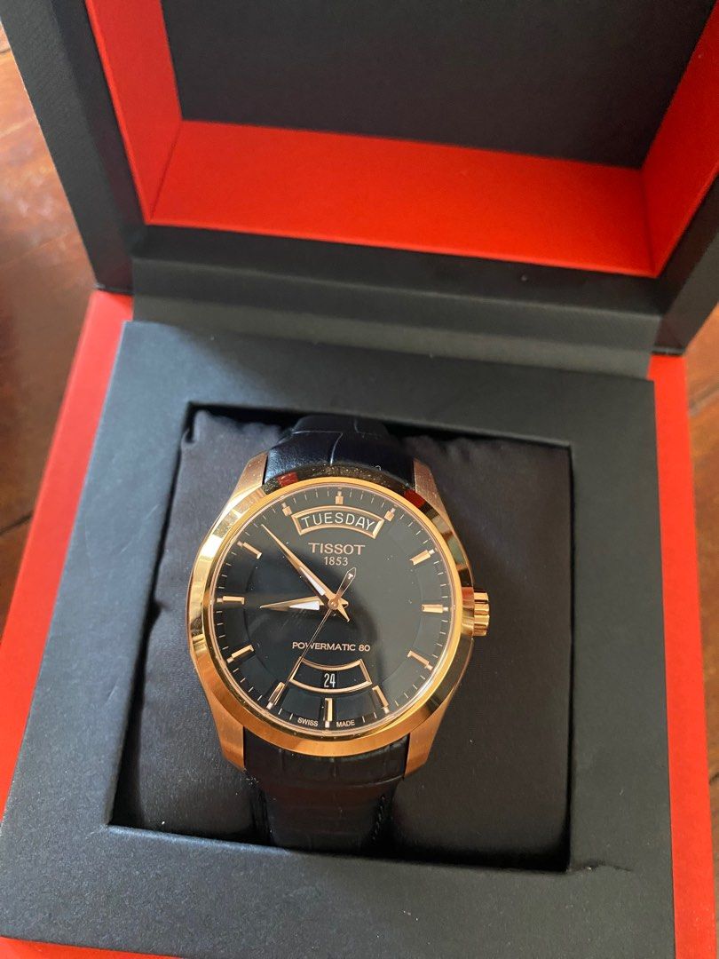 Tissot couturier best sale rose gold
