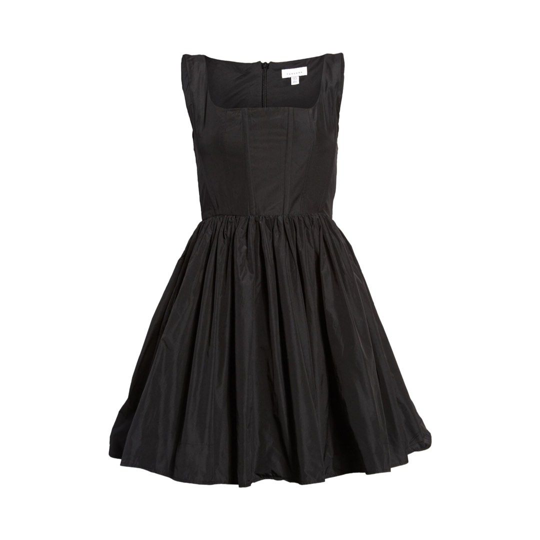 white christmas dresses Kellie Strapless Lace Appliques Mini Dress in Black L main image 1