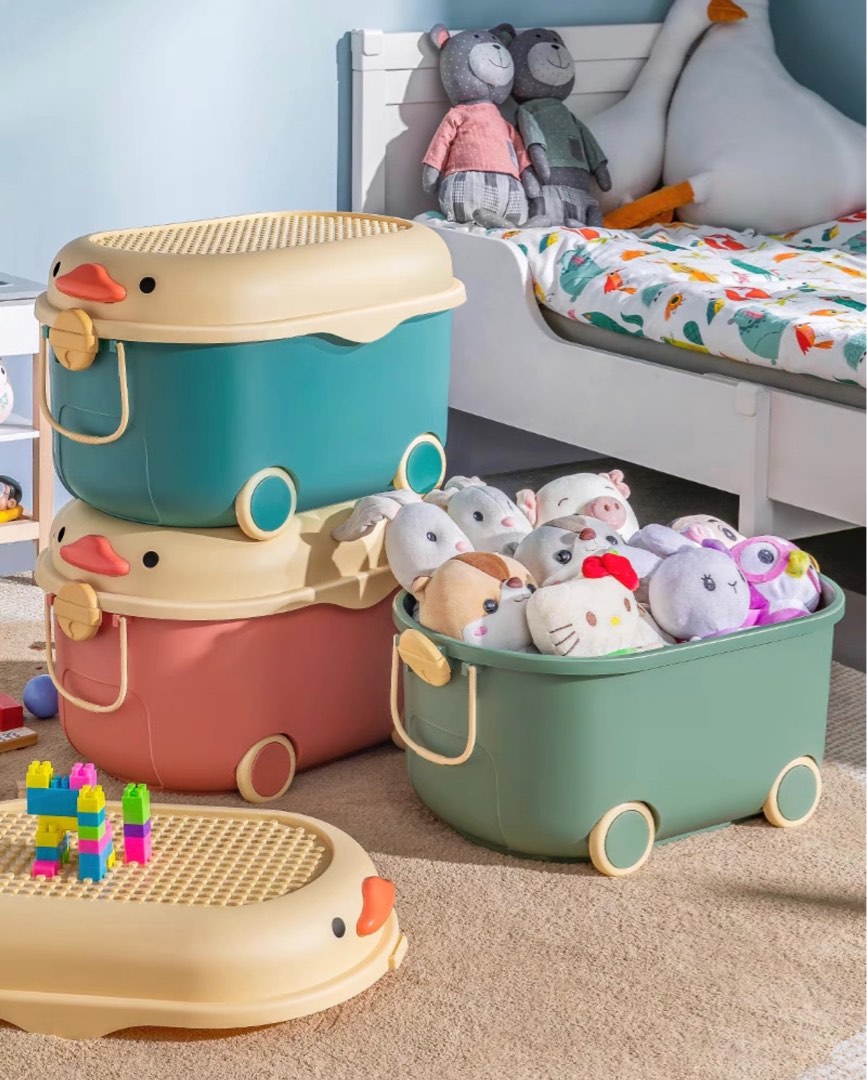 Toy storage box with wheels, Babies & Kids, Baby Nursery & Kids