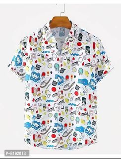 Trendy Stylish Cotton Short Sleeve Casual Shirt

Size: 
S
M
L
XL
2XL

 Color:  Multicoloured

 Fabric:  Cotton

 Type:  Short Sleeves

 Style:  Printed

 Design Type:  Regular