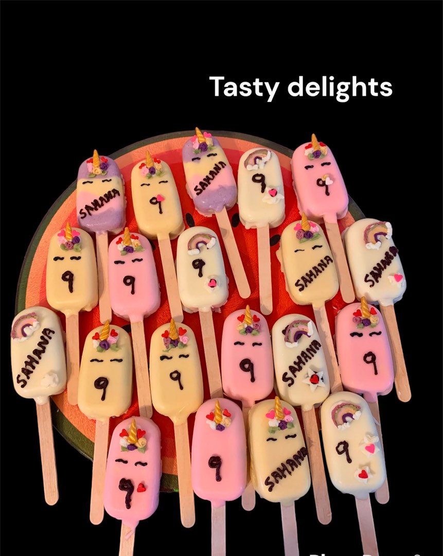 Unicorn cakesicles,Customized Birthday cakesicles,Customised Birthday