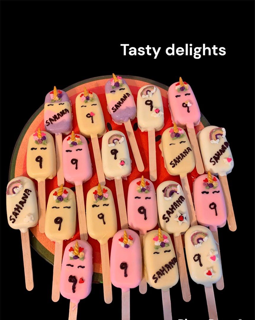 Unicorn cakesicles,Customized Birthday cakesicles,Customised Birthday