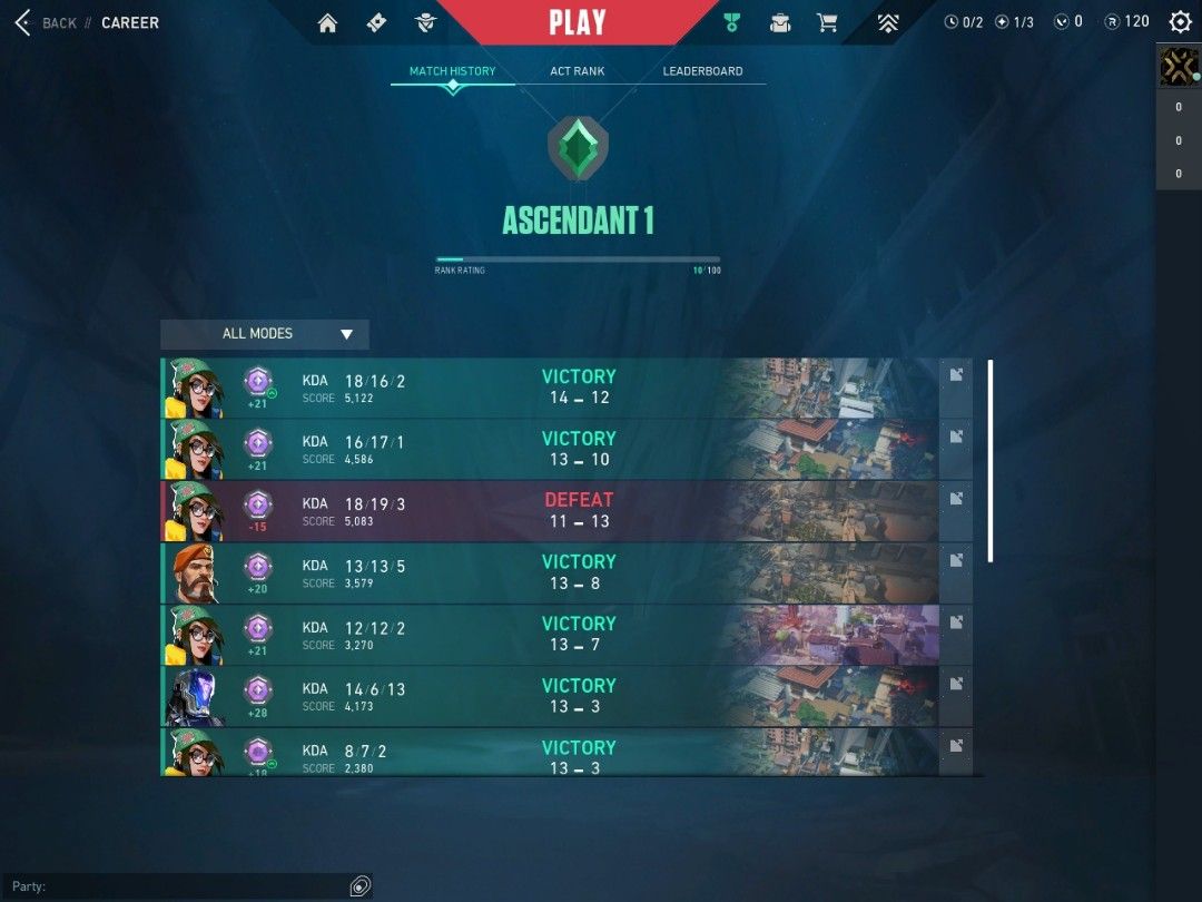 Valorant Ascendant 1 Account [EMPTY] [RANK READY], Video Gaming, Video Games, Others on Carousell