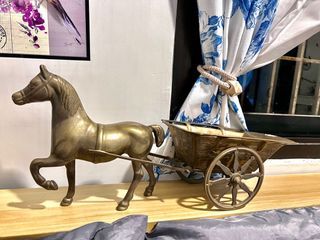 Very BIG & HEAVY  Solid Brass Horse Jewelry holder/Home decor