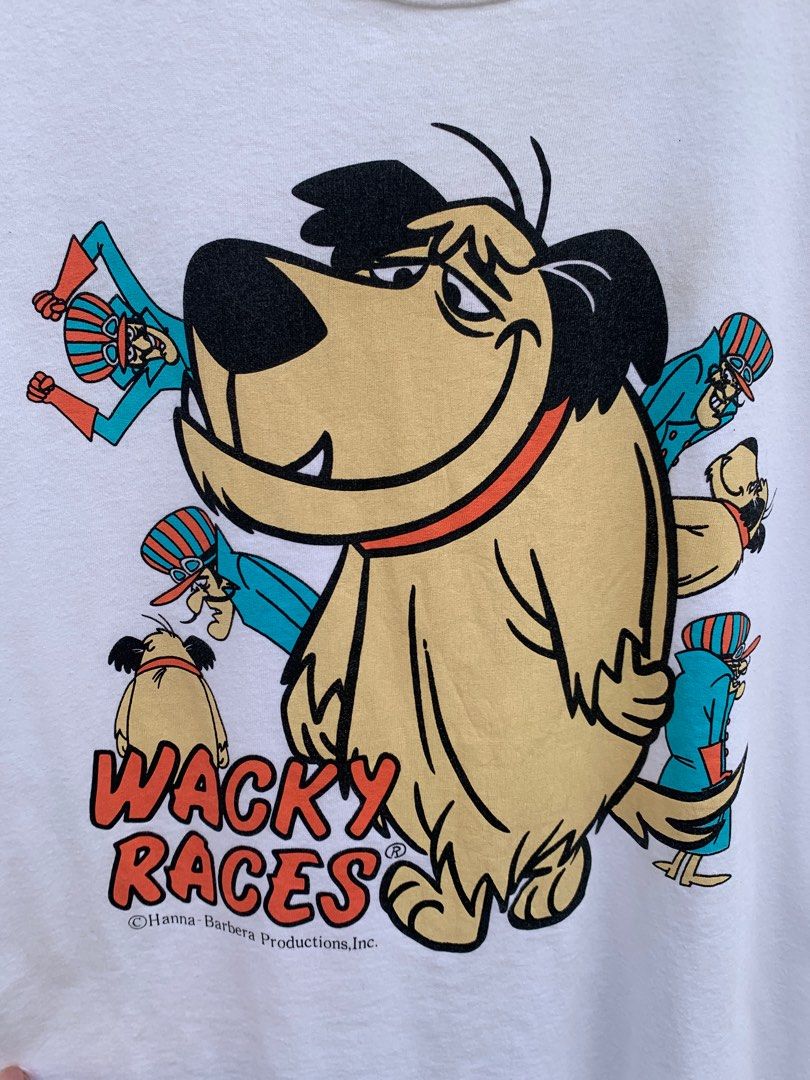 Vintage 90s Hanna Barbera Wacky Races Cartoon Movie Tee, Men's Fashion ...