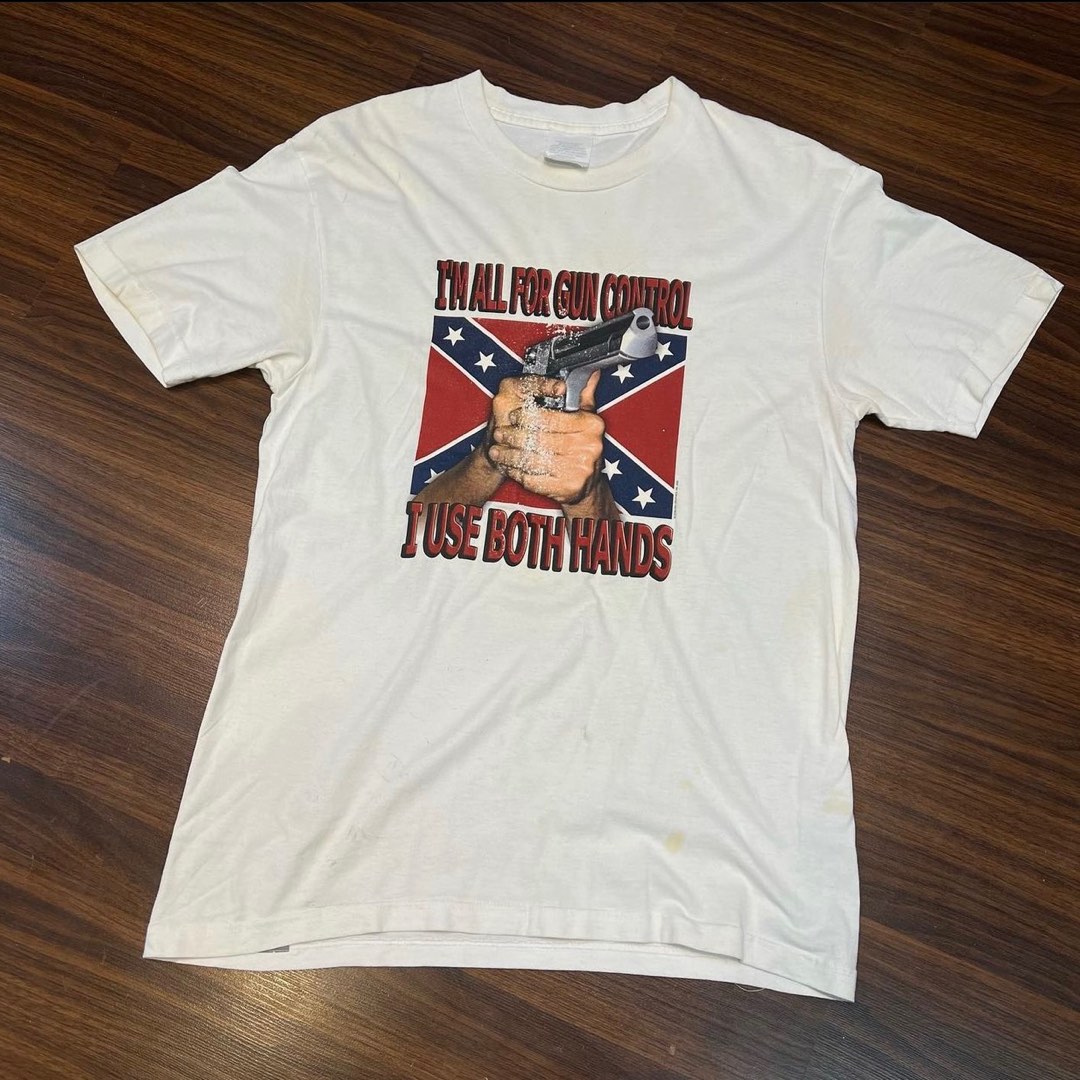 Vintage Gun Control Tee, Men's Fashion, Tops & Sets, Tshirts & Polo