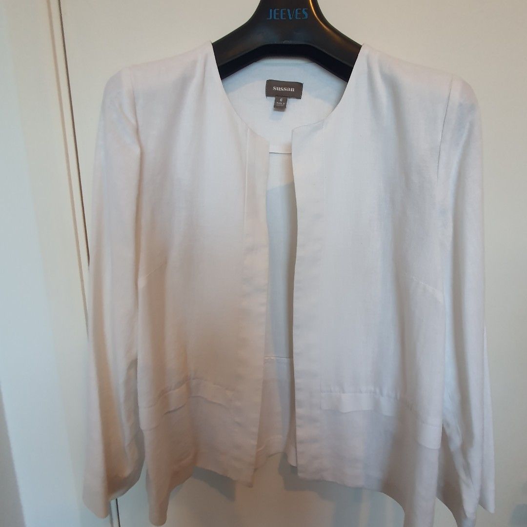 White loose casual jacket