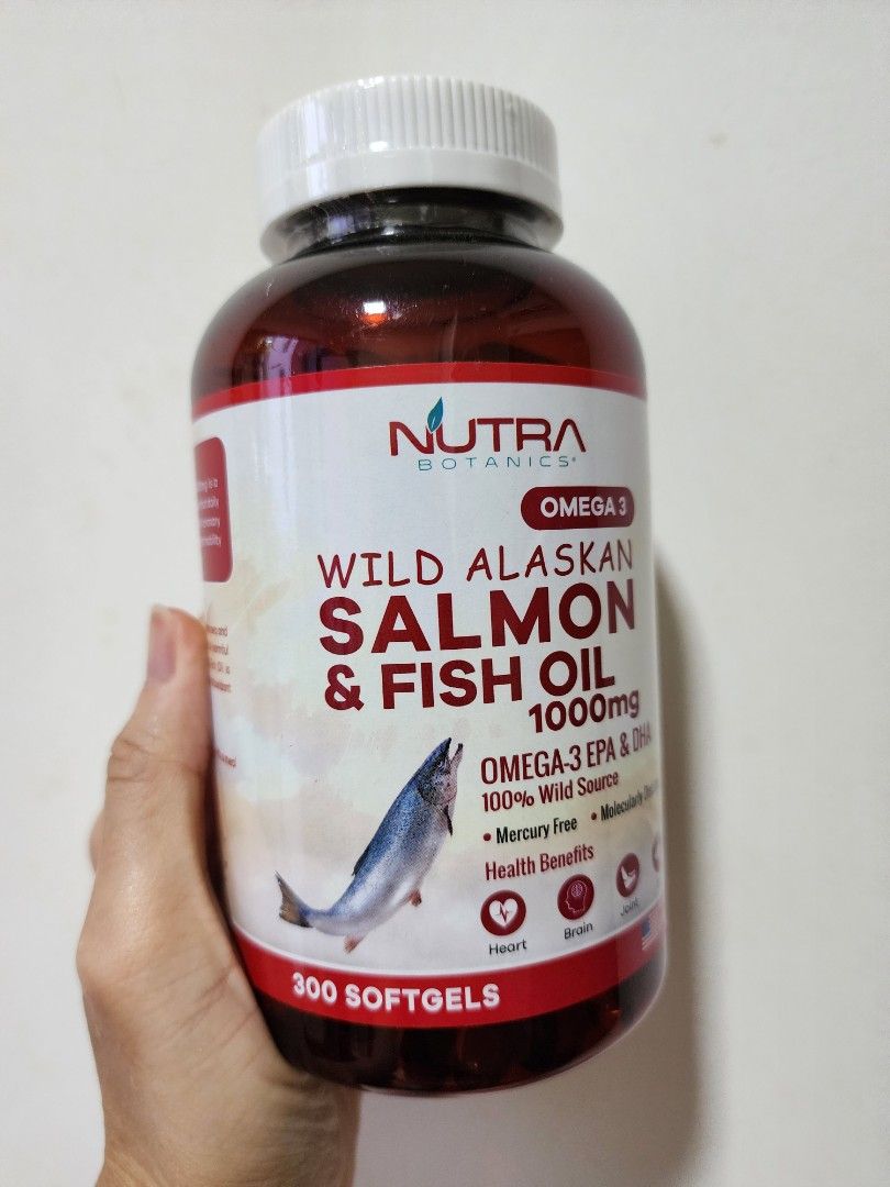 WIld Alaskan Salmon & Fish Oil 1000mg 300 softgels, Health & Nutrition