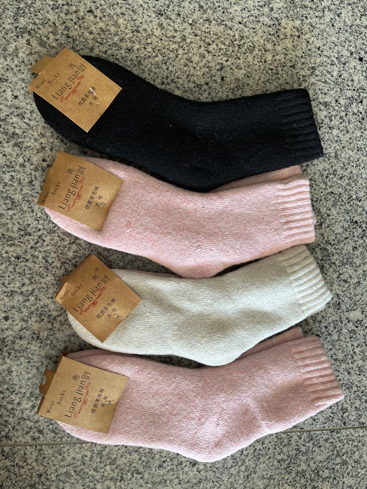 MERIWOOL Merino Wool Kids Hiking Socks for Children 3 Pairs, Pink