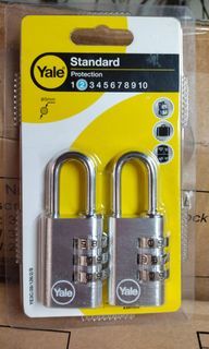 Yale combination resettable padlock #YE3C/28/126/2  ka2 28mm silver blue  keyed alike