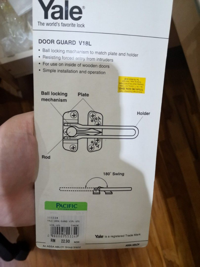 Yale door guard lock, TV & Home Appliances, Other Home Appliances on