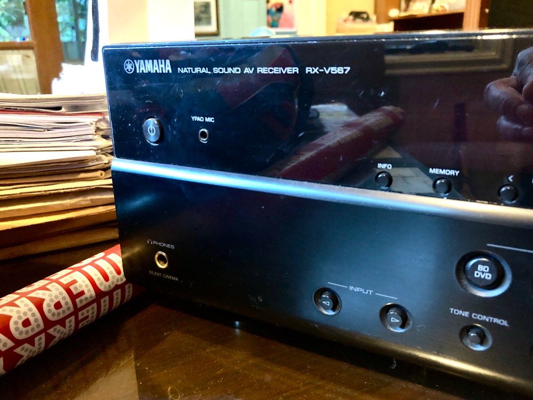 Yamaha receiver RX-V567 (Category: Soundbars, Speakers & Amplifiers) located in Makati City. Submitted by quickbrownfox.777 (Listing ID 1229605458, Image 3). Description: For sale is the venerable Yamaha RX-V567. Very powerful. HDMI output. Specs here at 7 channel 90Watts per channel. Bought from the USA hence its 110volts. https://europe.yamaha.com/en/products/audio_visual/av_receivers_amps/rx-v567/specs.html. No issues was plugged into 110volt.