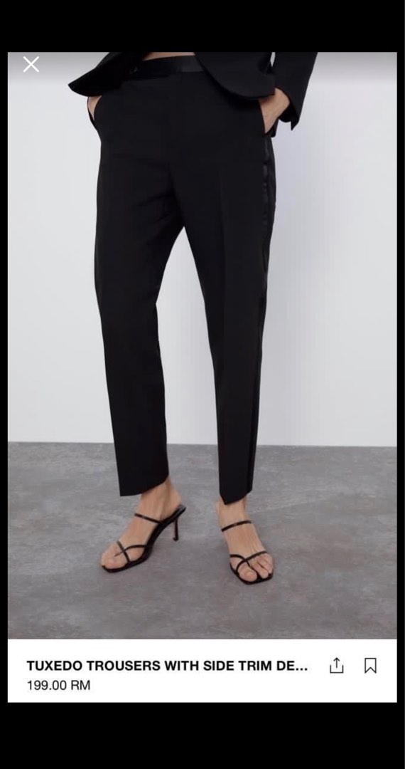 Lauren Plaid Tuxedo Pant - Charcoal - 32