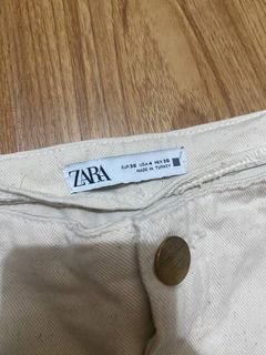 Zara Beige HW Wide Leg Jeans