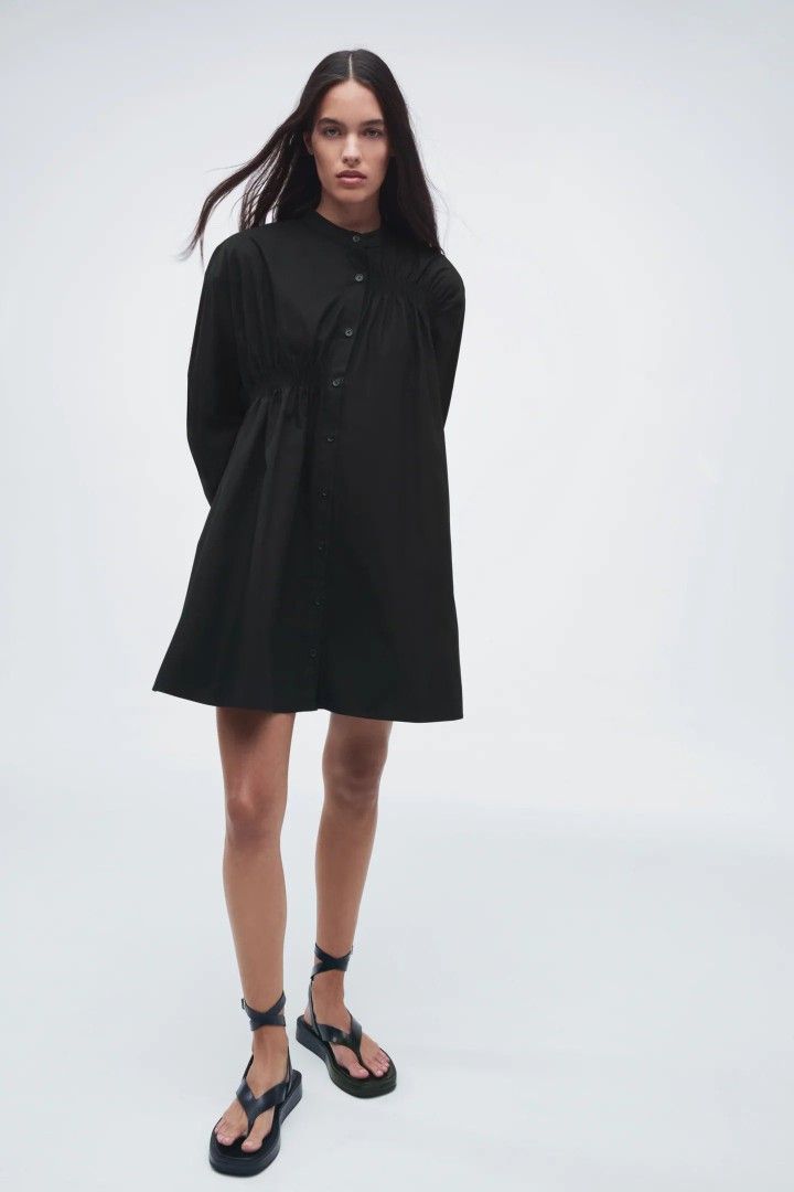 Zara Black Poplin Mini Dress, Women's Fashion, Dresses u0026 Sets, Dresses on  Carousell
