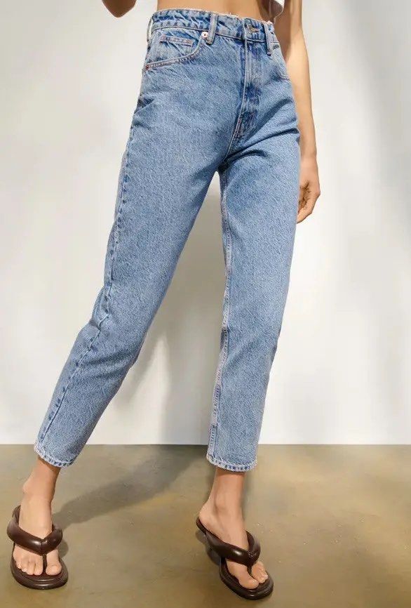 Zara Classic Mom Fit High Waisted Jeans, Women'S Fashion, Bottoms, Jeans &  Leggings On Carousell