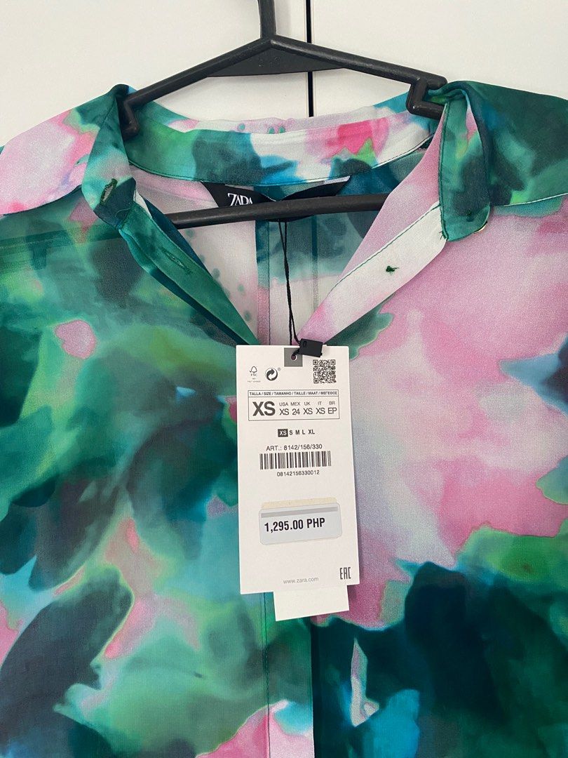 Zara Floral Sheer Top on Carousell