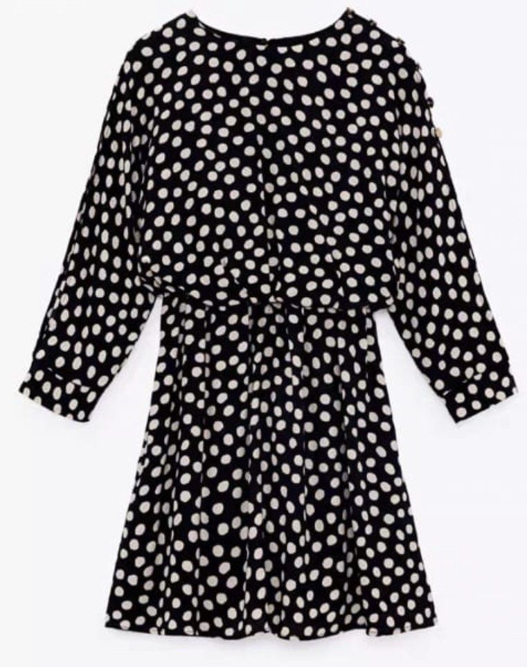 polka dot maxi dress zara