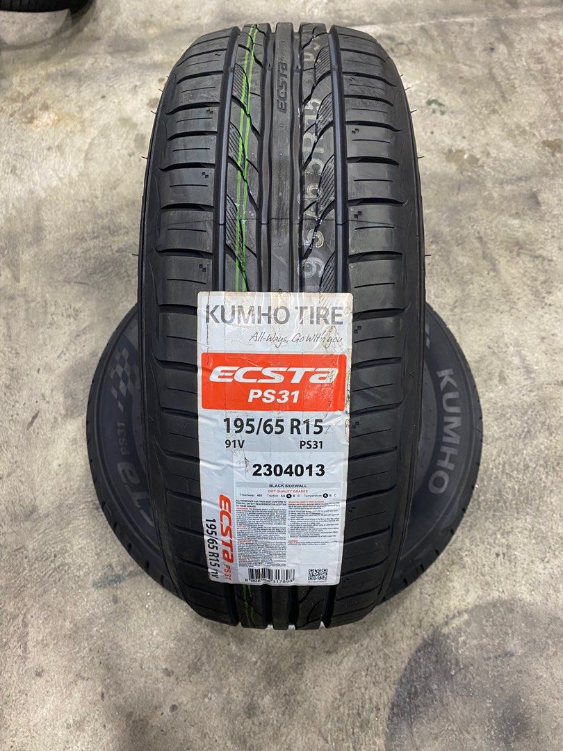 195-65-15 KUMHO ECSTA PS31, Car Accessories, Tyres & Rims on Carousell