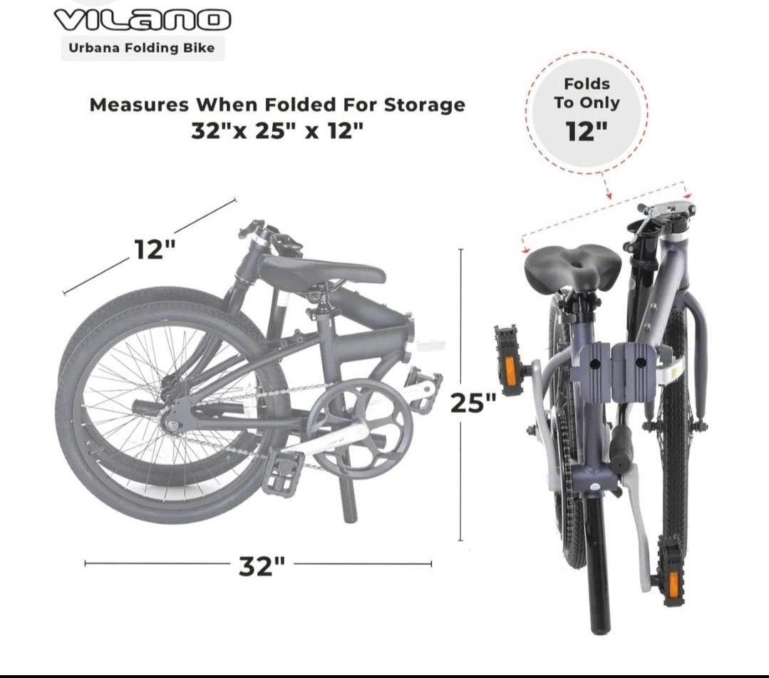Vilano urbana folding bike hotsell