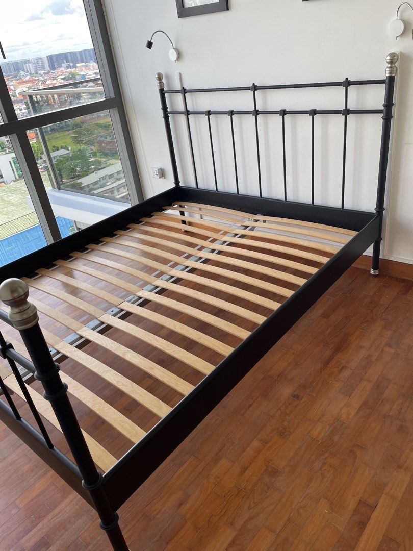 2 Ikea Queen Size Bed Frames available, Furniture & Home Living