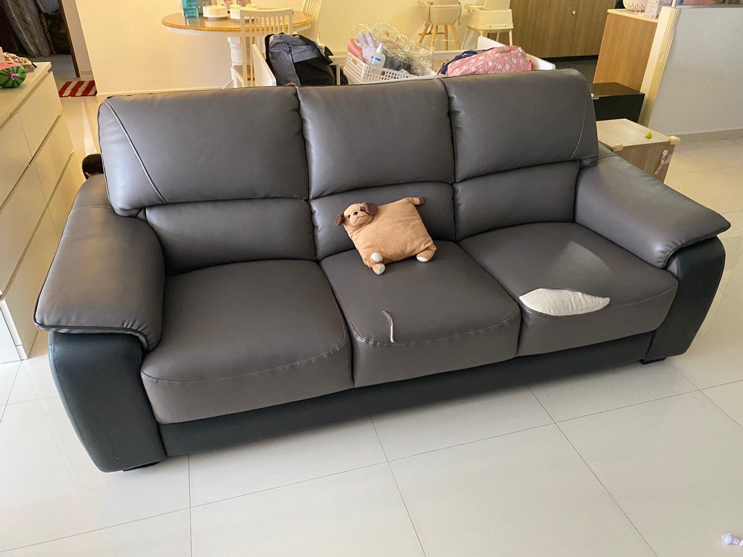 Real Leather Sofa Seater Chair Maltapark, 57 OFF