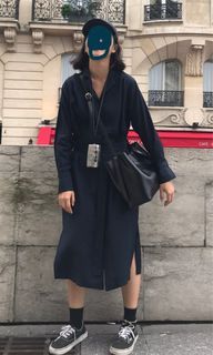 韓貨 深藍襯衫群
