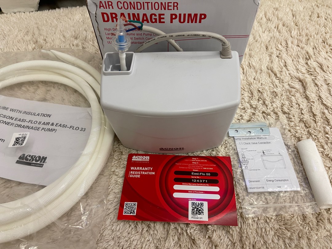 New Acson aircon water pump aircon pump easi flo 55, TV & Home Appliances, Other Home