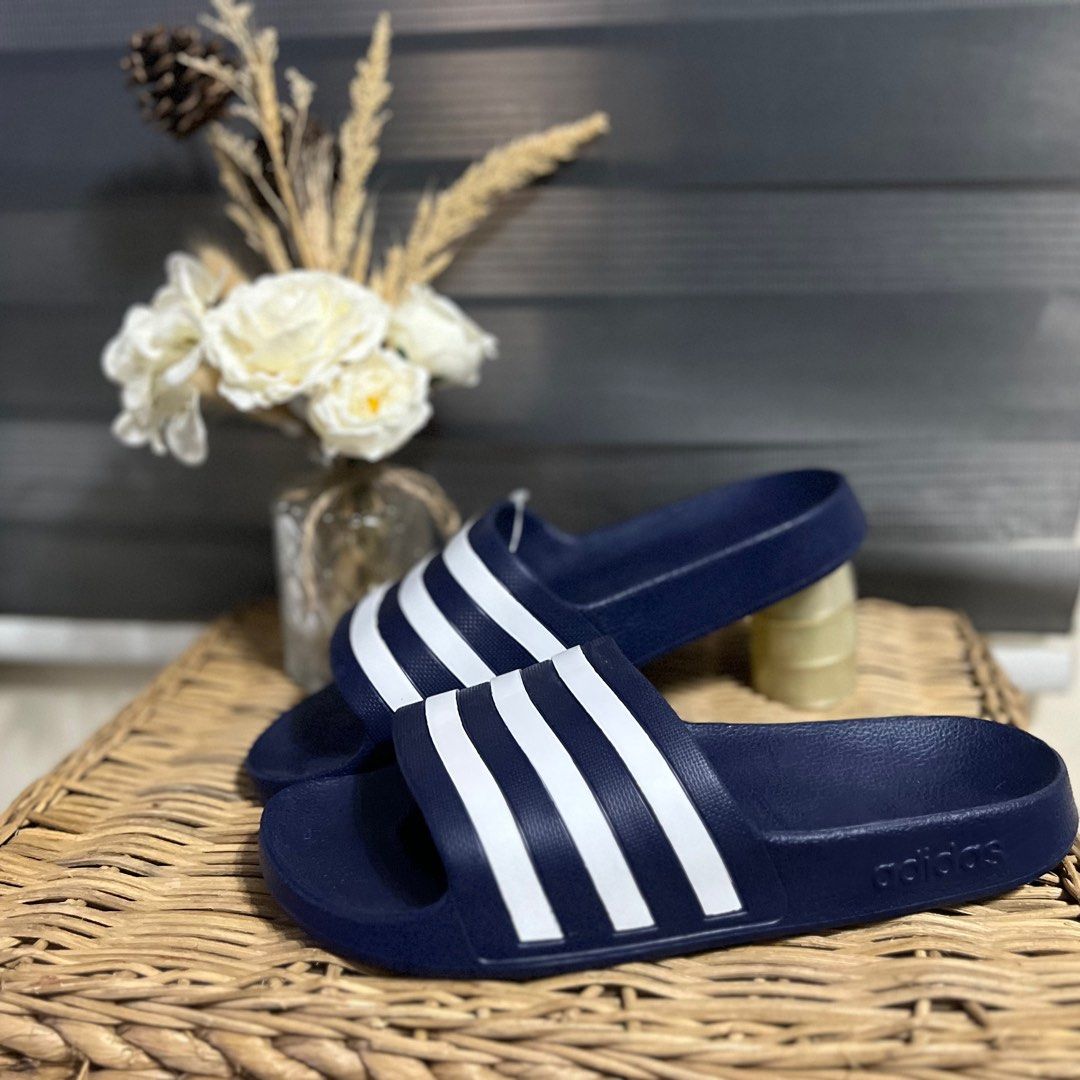 Navy adilette slides store
