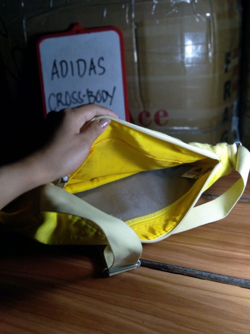 Adidas Cross Body Bag Neon Yellow on Carousell