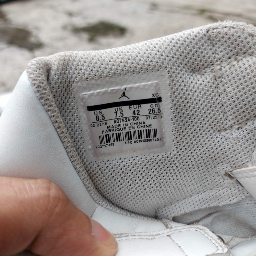 air jordan 1 retro high double strap white