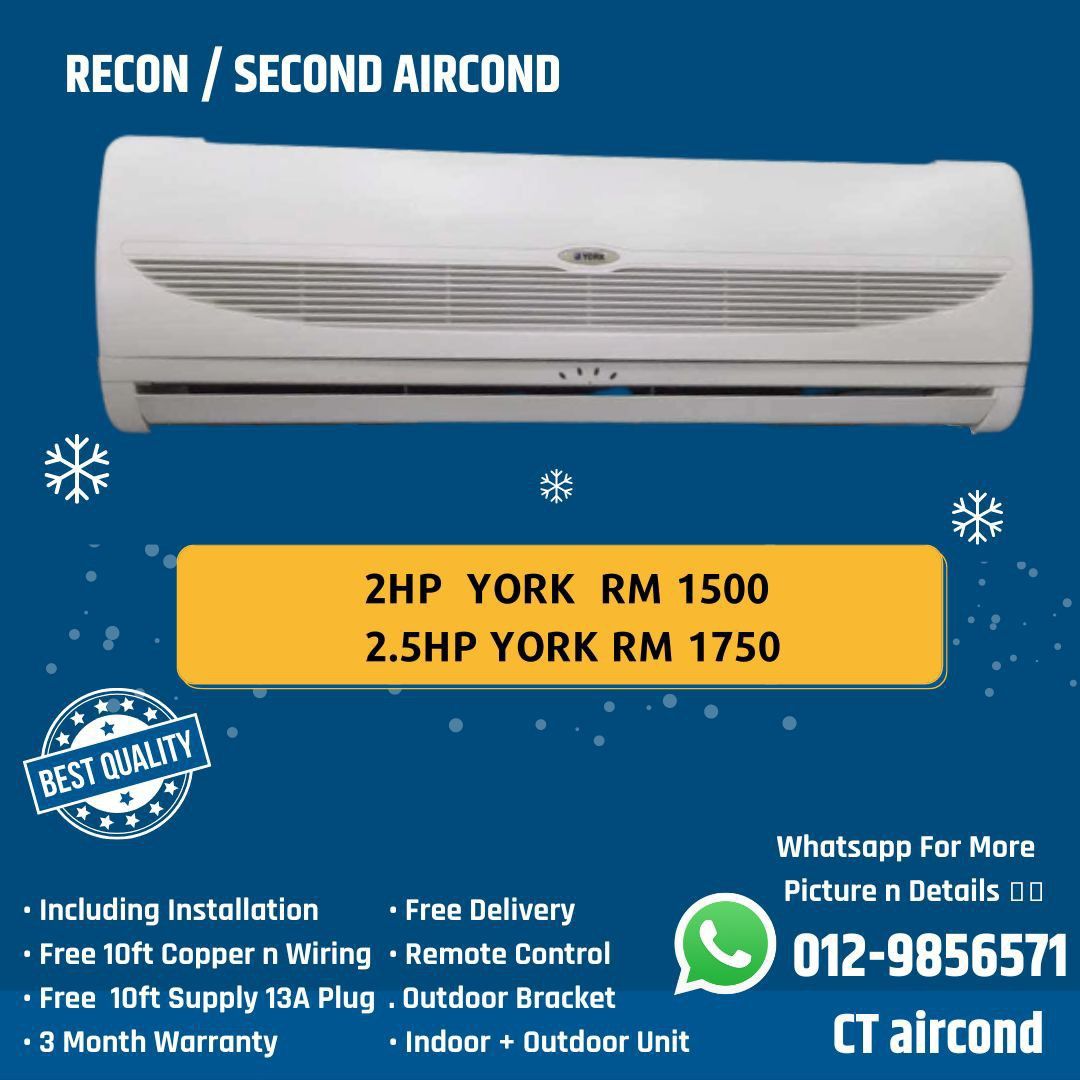 Aircond York / Acson 2hp 2.5hp A020, TV & Home Appliances, Air Conditioners & Heating on Carousell