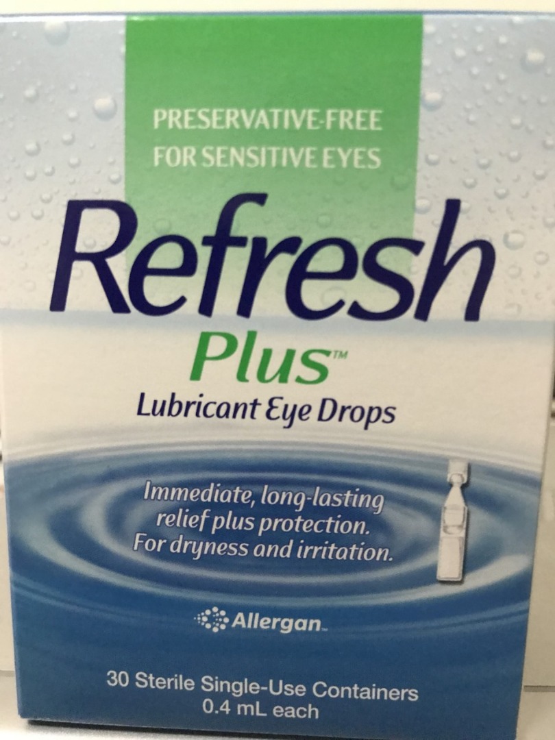 Allergan Refresh Plus Lubricant Eye Drops, 30pcs, Beauty & Personal ...