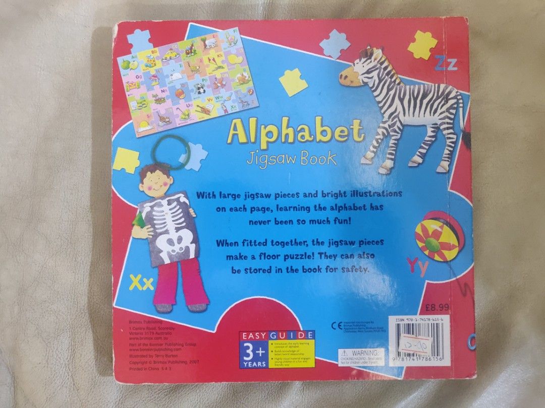 Alphabet jigsaw book floor puzzle for toddlers and kids, Hobbies & Toys
