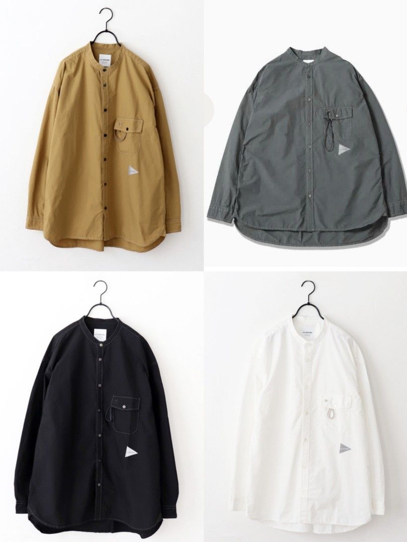 and wander CORDURA typewriter band collar shirt, 男裝, 上身及套裝