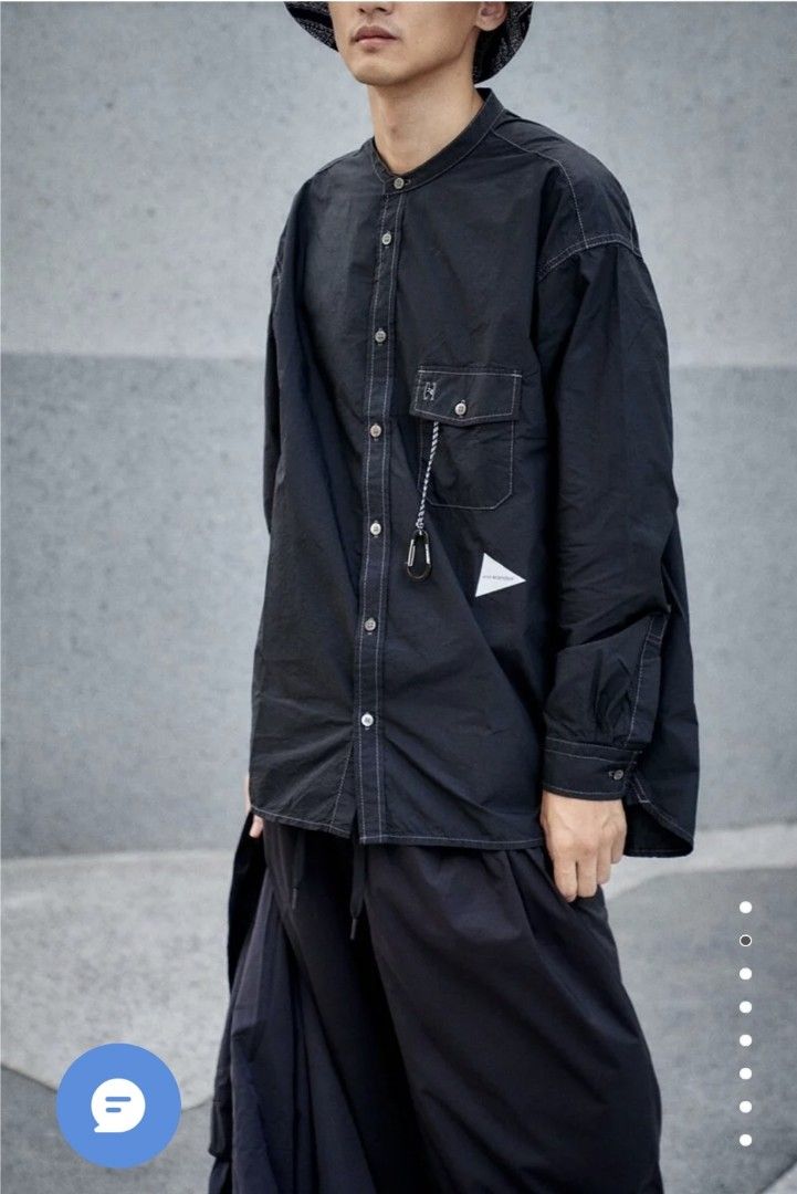 and wander CORDURA typewriter band collar shirt, 男裝, 上身及套裝 