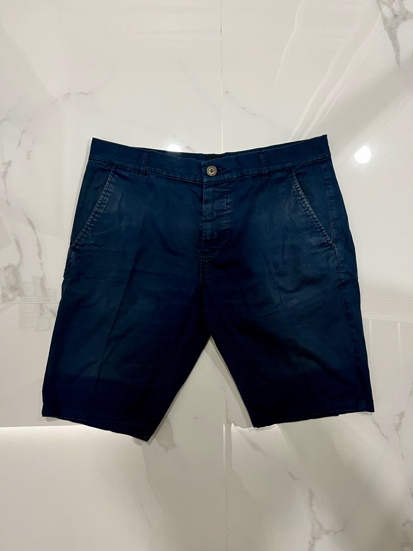 ASOS Dark Blue Chino Shorts Men s Fashion Bottoms Chinos on Carousell
