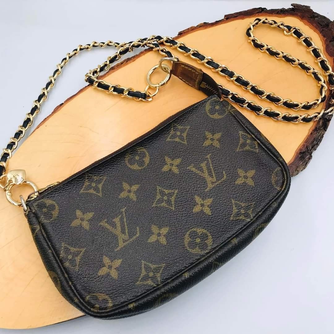 LV Mini Pochette Accessoires on Chain, Luxury, Bags & Wallets on Carousell