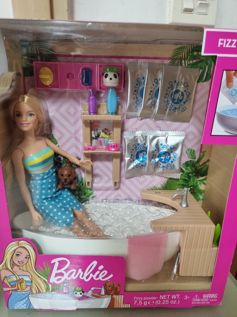 Barbie fizzy bath on sale doll & playset