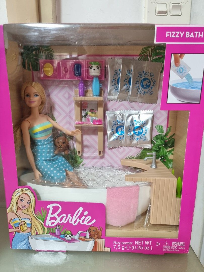 Barbie fizzy bath best sale doll and playset
