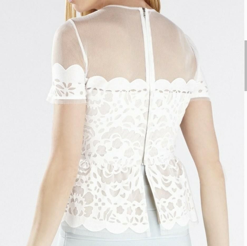 Bcbg white cheap lace top