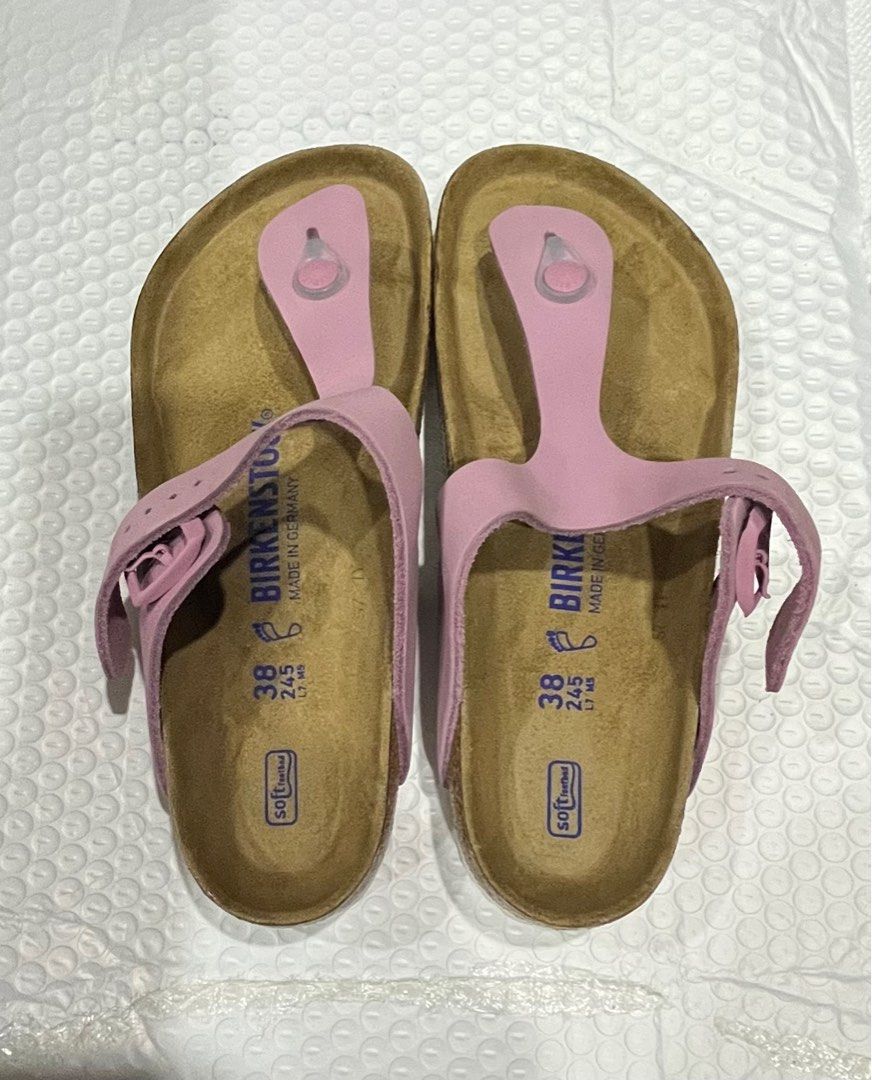 birkenstock gizeh pink metallic